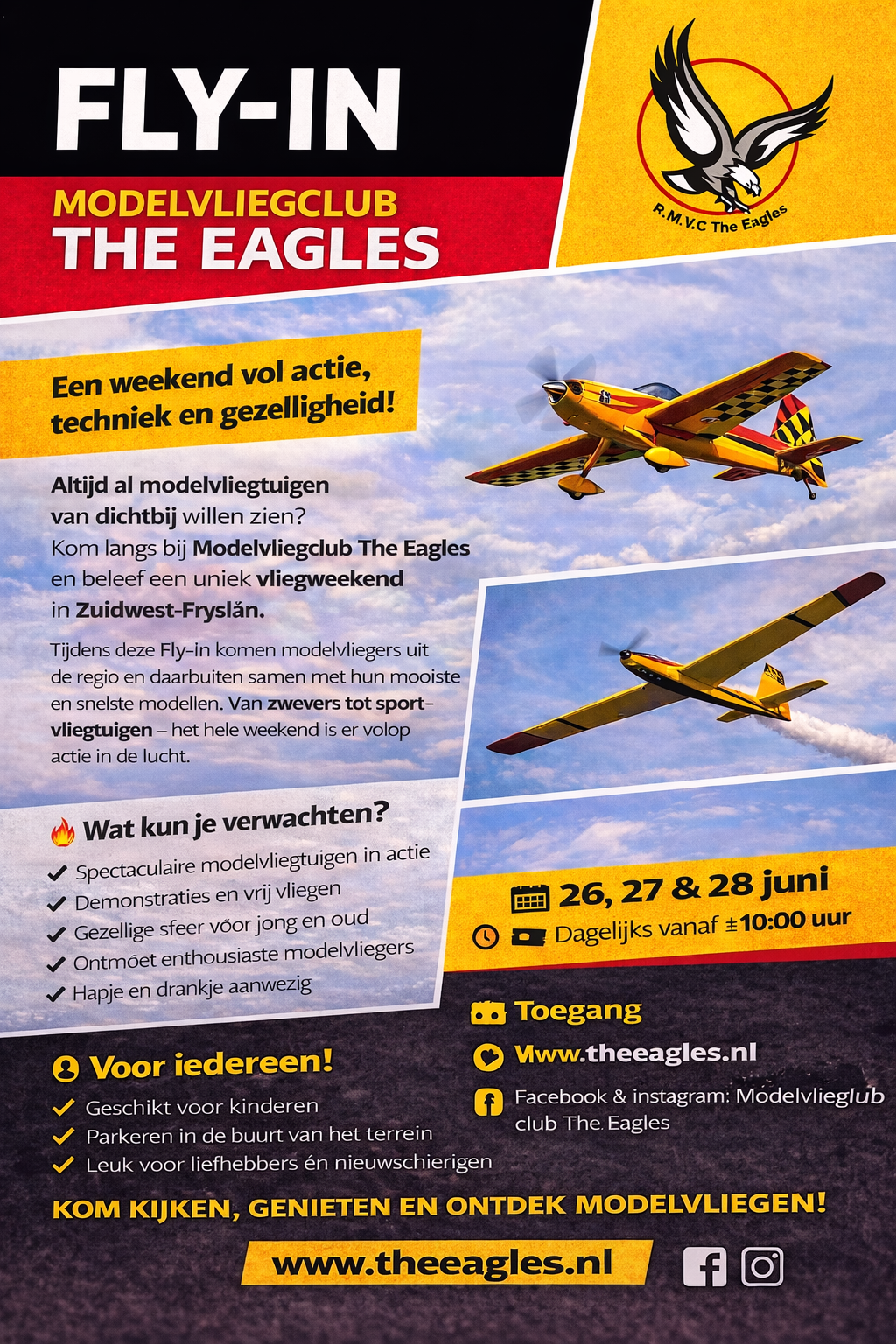 Fly-inn evenement bij Modelvliegclub The Eagles